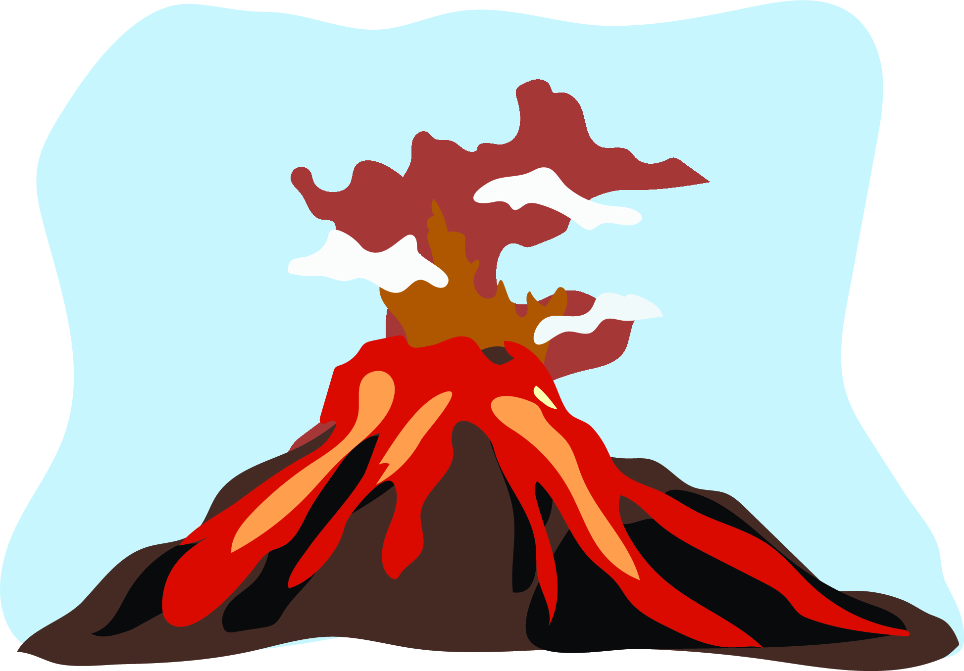 illustration of a volcano